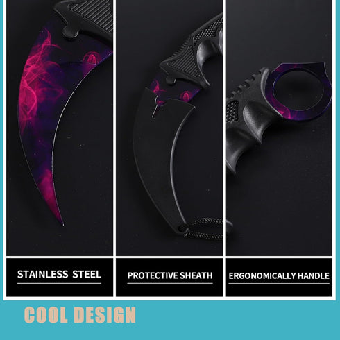 2 Pieces Karambit Knife Fixed Blade Tactical Camping Tool,Outdoor Hunting Knife with Sheath and Cord, Suitable for Hiking, Adventure, Survival and...