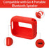 for JBL Go 4 Waterproof Bluetooth Speaker Silicone Cover Case, Portable Silicone Travel Case with Carabiner, Protective Skin Case (Red Case) - co2...