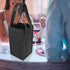 Foldable Tote Bag 4 Bottle Wine Carrier Tote Wine Bottle Bags Felt Wine Carrier Reusable Grocery Bags for Travel Camping and Picnic Dark Grey Coll...