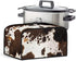 Brown Cow Print Slow Cooker Dust Cover with Side Mesh Pocket Dustproof Portable Slow Cooker Protcetor Compatible with 6, 7 or 8 Quart Crock Pots K...
