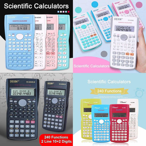 Scientific Calculators Desktop, Scientific Calculators for Students, Scientific Calculator 240 Functions 2 Line 10+2 Digits, Desk Math Calculator ...