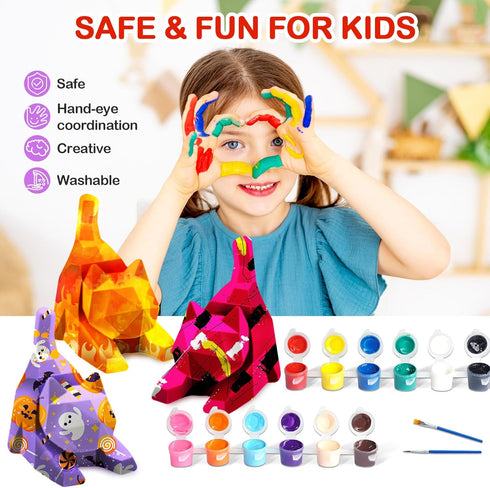 Goodyking Paint Your Own Lie Cat Lamp Kit, DIY Cat Crafts Night Light, Arts & Crafts for Kids Ages 8-12, Painting Kit for Girls Boys Age 4 5 6 7 8...