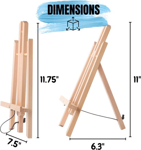 Mr. Pen- Small Easels for Painting, 11 Inch, Wooden, Easels for Painting Canvas, Canvas Holder for Painting, Table Top Easels, Easel Stand for Pai...