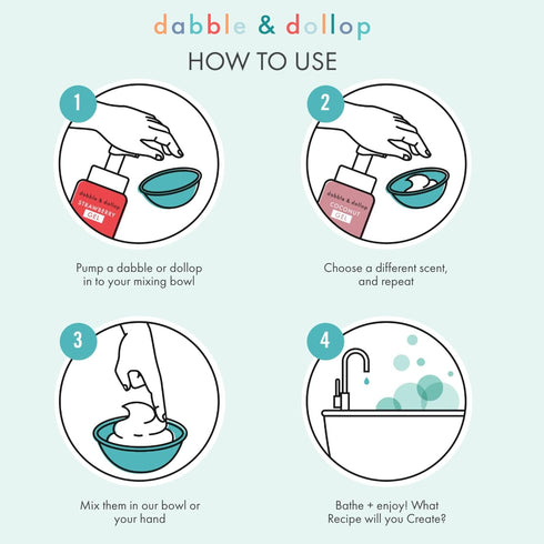 Dabble & Dollop Tangerine Body Wash & Shampoo - 3 in 1 Natural Bubble Bath for Kids, USA-Made, Paraben & Sulfate Free, Vegan, Gluten-Free, Tear-Fr...