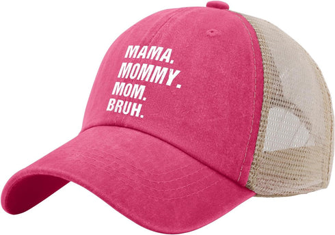 Mama Mommy Mom Bruh Mothers Day baseball cap women's hat AllBlack dad hat Gifts for Men Outdoor Hat...