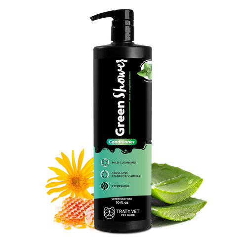 Green Shower Balm Conditioner - Liquid - Non-Oily - Nourishing - Based On Vegetable Extracts - Cruelty-Free (PETA Approved) - Fragrance-Free - Eas...