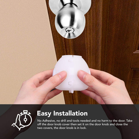 EUDEMON 6 Pack Baby Safety Door Knob Covers Door Knob Locks...