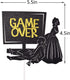 Game Over Cake Topper for Wedding Party Decorations, Funny Bride and Groom Cake Decor, Wedding Reception, Engagement Party Supplies (Double-sided ...