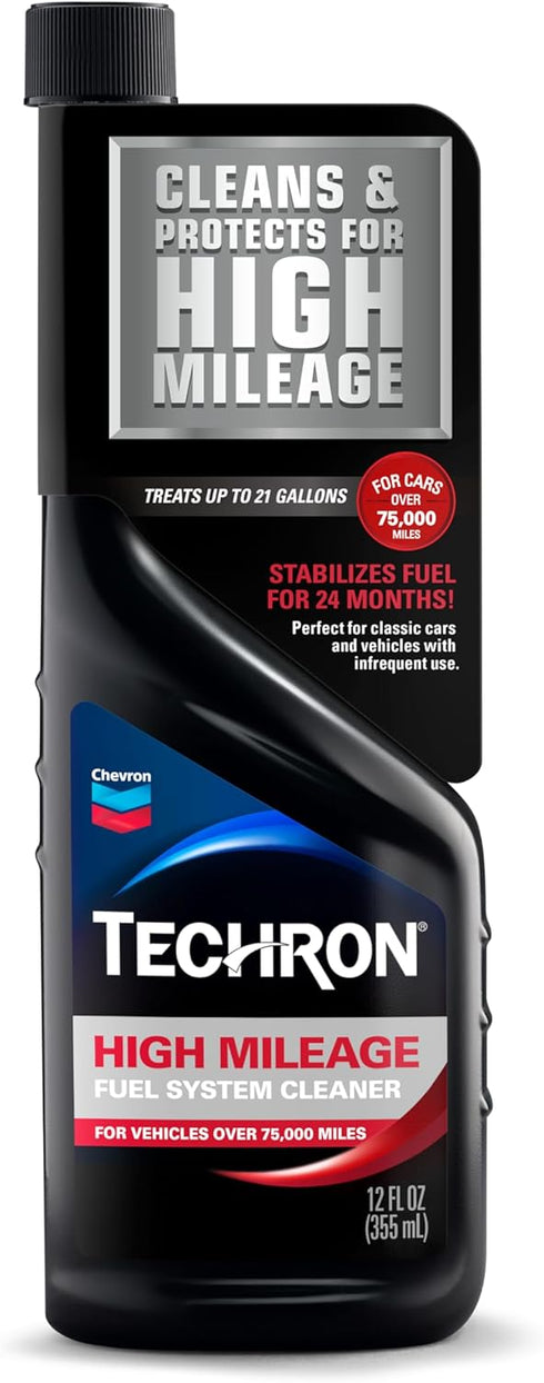 Chevron Techron High Mileage Fuel System Cleaner, 12 oz, Pack of 1...