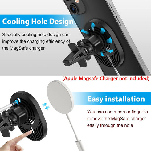 Car Vent Holder for Apple MagSafe Charger Compatible with iPhone 14/14 Plus/14 Pro/14 Pro Max and iPhone 13/12 Series(Charger not Included)......