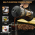PARACITY French Press Coffee/Tea Maker, Camping Mini Coffee/Tea Press of 304 Stainless Steel Filter and Heat Resistant Glass, Cold Brew Coffee Mak...