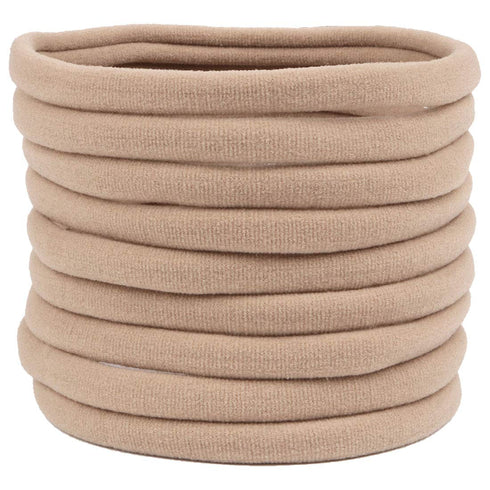 XIMA 40 Pack Nylon Headband,Newborn DIY Headband Soft Elastic Hairbands for Baby Girls Infant Toddlers Kids(Tan-40pcs)...