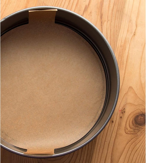 Juvale Unbleached Baking Parchment Paper Rounds with Easy Lift Tabs (9 in, 100 Sheets)...