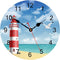 TAHEAT Lighthouse Seagull Ocean Wall Clock, Wooden Battery Operated Clocks, Silent Non Ticking Easy to Read Wall Clock for Kitchen/Bedroom/Living ...