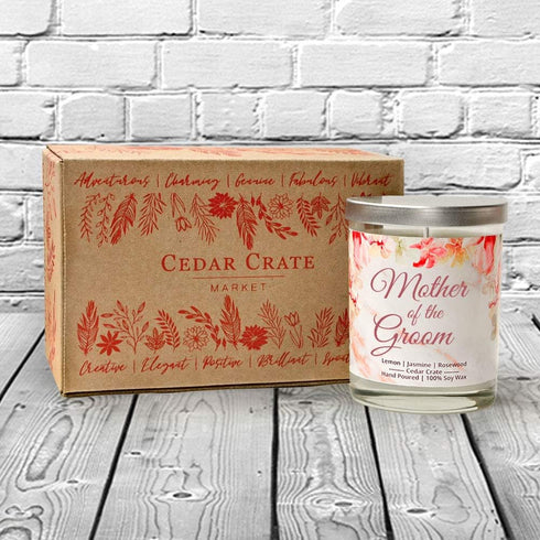 Mother Of The Groom | Lemon, Jasmine, Rosewood | Scented Soy Candle | 10 Oz. Jar Candle | Made in The USA | Unique Mother Of The Groom Gifts | Mot...