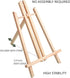 11" Small Tabletop Display Stand A-Frame Artist Easel, Beechwood Tripod, Painting Party Easel for Students Classroom Table...
