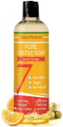 Pure Castile Soap, Sweet Orange - No Palm Oil, GMO-Free - Gentle Liquid Soap For Sensitive Skin & Baby Wash - All Natural Vegan Formula with Organ...
