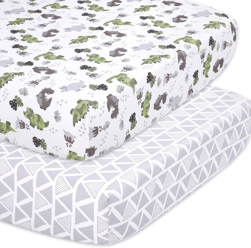 The Peanutshell 2-Pack Fitted Crib Sheet Set - Super Soft & Breathable Baby Girl or Boy Crib Sheets, Nursery Decor, Fit for Standard Mattress Cove...