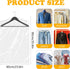 10Pcs (24 x 36 In) Clear Plastic Clothes Covers, Dry Cleaners Bags Hanging Dust-proof Clothing Protector Covers Garment Bags for Home Storage Clot...