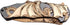 Masters Collection -Spring Assisted Open Folding Knife - Gold TiNite Coated Stainless Steel Blade w/Etched Dragon, Gold and Black 2-Tone Zinc Allo...