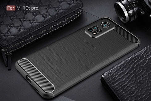Case Compatible with Xiaomi Mi 10T Case, Compatible with Xiaomi Mi 10T Pro Case, Carbon Fiber Texture Design Shock Absorption Case Made for Xiaomi...