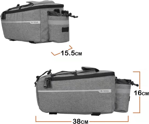 ZTZ Bike Rack Bag, Bike Rear Seat Cargo Bag, Bicycle Rear Rack Storage Luggage?8L Insulated Bicycle Trunk Bag Storage Luggage Bag Waterproof with ...