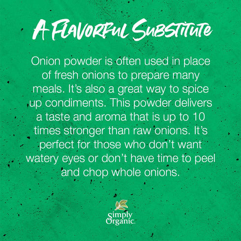 Simply Organic White Onion Powder, Certified Organic | 3 oz | Allium cepa...
