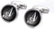 Mens Letter Initial Cufflinks Alphabet Rhodium Plated Cuff Links Wedding Business A-Z...