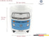 BRISA VW Collection - Volkswagen Large Ceramic Coffee-Tea-Cappuccino Mug Cup in T2 Bus Campervan Design (370 ml/12.5 fl oz) (Blue)...