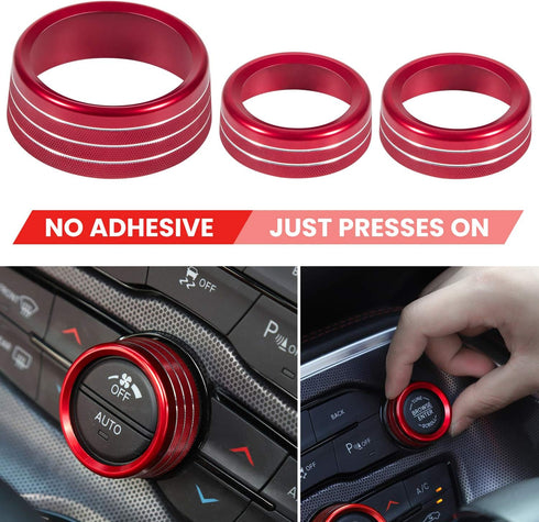 For Dodge Challenger Charger 2015-2024 Interior Accessories Decoration Steering Wheel Shift Paddle Extended Trim Cover+Air Conditioner Switch CD B...