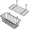 GBYAN Grid Wall Basket Wall Grid Panel Accessories Wire Straight Shelf with Hook Organizer for Home, Black...