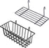 GBYAN Grid Wall Basket Wall Grid Panel Accessories Wire Straight Shelf with Hook Organizer for Home, Black...