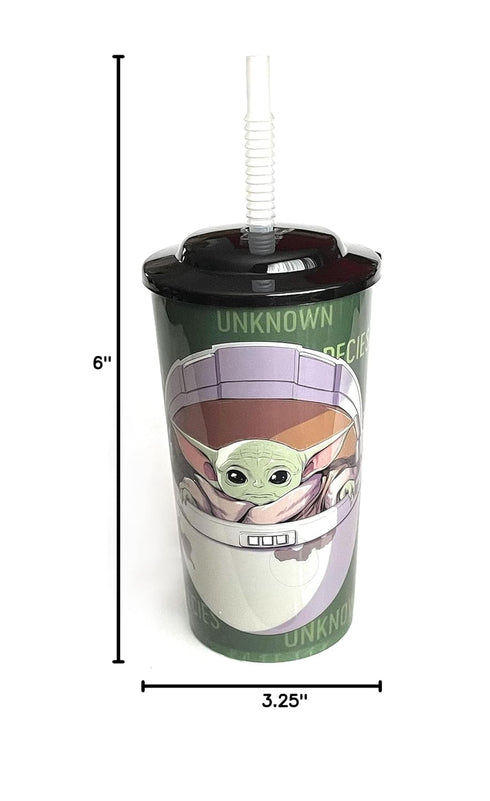 Funky Star Wars The Child Baby Yoda 16 oz. Sports Tumbler with Lid and Straw...