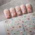 Flower Nail Art Stickers Summer Daisy Flower Nail Decals for Nail Art Decorations 4PCS Small Floral Five-petaled Design 5D Acrylic Engraved Nail S...