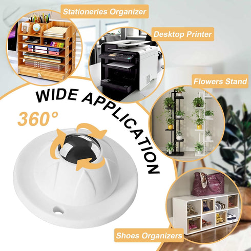 Self Adhesive Caster Wheels for Cricut, 360° Swivel Wheels Universal for Cricut Maker/Explore Air Machines & Furniture & Appliances, 220 LBS Load ...