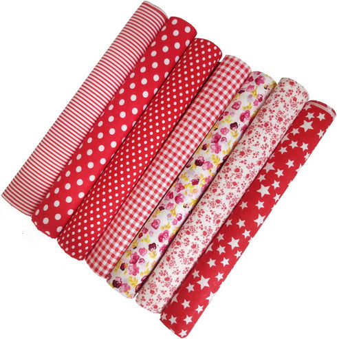 7 PC 19.7” x 19.7” Quarters Fabric Bundles Cotton Quilting Fabric Quilting Sewing Fabric Pre-Cut Quilting Cotton Crafts Textile Square Fabric Asso...