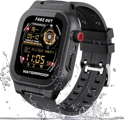 Waterproof Case for Apple Watch Series 8/7 41mm, IP68 Certified Waterproof Shockproof Impact Resistant Apple iWatch Full Body Protective Case with...