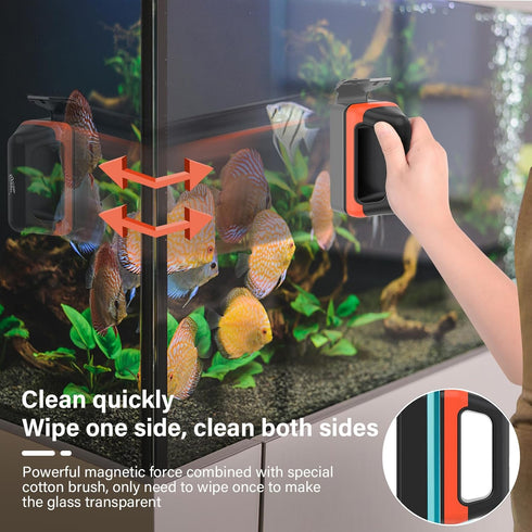 hygger Fish Tank Magnetic Glass Cleaner Two Detachable Algae Scraper for Aquarium Fish Tank?Floating Scrubber Brush Glass Algae Magnet Cleaning To...