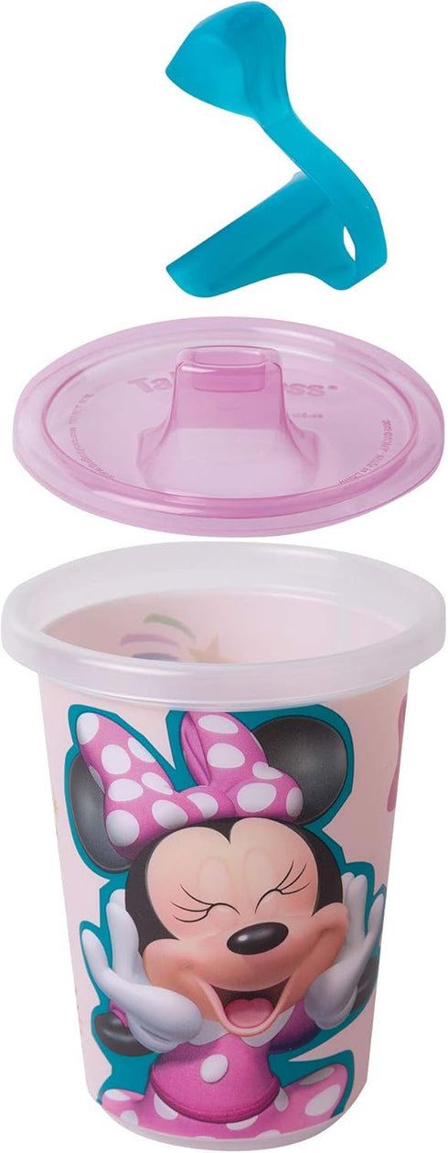 The First Years Take & Toss Disney Minnie Mouse Sippy Cups - Reusable Toddlers Cups with Lids - Kids Party Pack with 2 Travel Caps - 10 Oz - 10 Co...