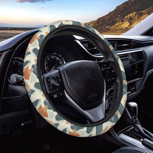 Foruidea Desert Leaf Car Steering Wheel Cover Neoprene Automotive Steering Wheel Cover Anti Slip and Sweat Absorption Auto Car Wrap Cover Fit Most...