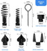 7PCS Drain Cleaner Combination Cutter Head Set,16mm Manganese Steel Spring Automatic Locking Drain Dredging Cutter Head Accessories for Drain Clea...