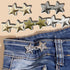 8 Pairs Cute Star Jeans Button Pins Metal No Sewing Detachable Adjustable Replacement Jean Pins Waist Body Fit Tighten Buckles for Skirt Pant Loos...