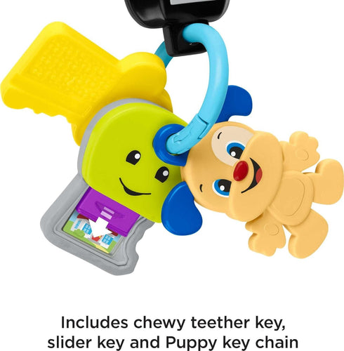 Fisher-Price Baby & Toddler Toy Laugh & Learn Play & Go Keys with Lights & Music for Pretend Play Infants Ages 6+ Months...