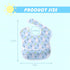 Little Dimsum 3 pack Baby Waterproof Bib Easy to Clean Feeding Weaning Bibs Adjustable Closed for Babies Toddlers with Large Pocket 6-36Months(Pen...