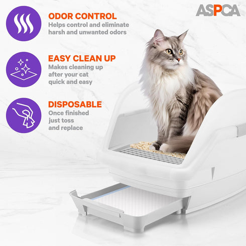 Lemon Scented Cat Pad Refills for Litter Box System Size 16.9 x 11.4 Inch - Pack of 20...