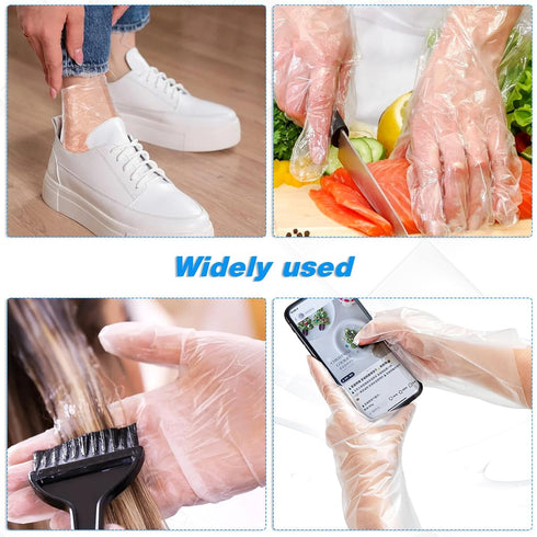 200pcs Pedicure Bags for Feet,Larger And Thicker Disposable Plastic Gloves for Hair Coloring,Pedicure Liners Disposable,Paraffin Gloves for Hand a...
