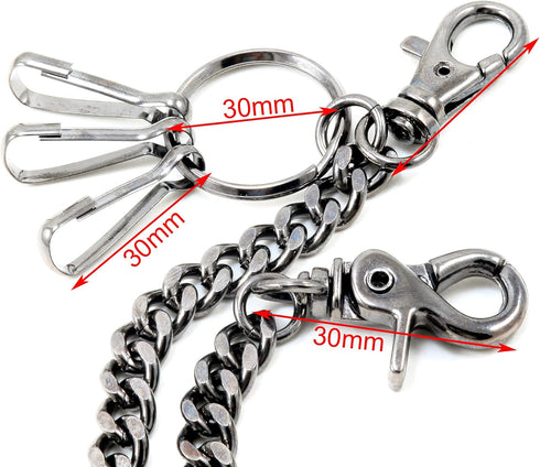 Double K Basic Strong Leash Biker Trucker Key Jean Wallet Chain (21") BLACK CS14620...