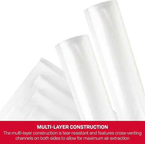 Nesco VS-07V Vacuum Sealer Bag Variety Pack, Bag/Roll Combo, Clear...