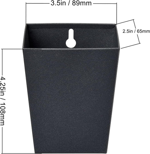 Black Narrow Wall Mount Beer Bottle Cap Catcher Bucket Stainless Steel...