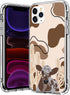 Western cow skin print Aesthetic case Compatible with iPhone 13 Pro Max, cow print collage pattern Soft TPU Bumper Protective Phone cover, Support...